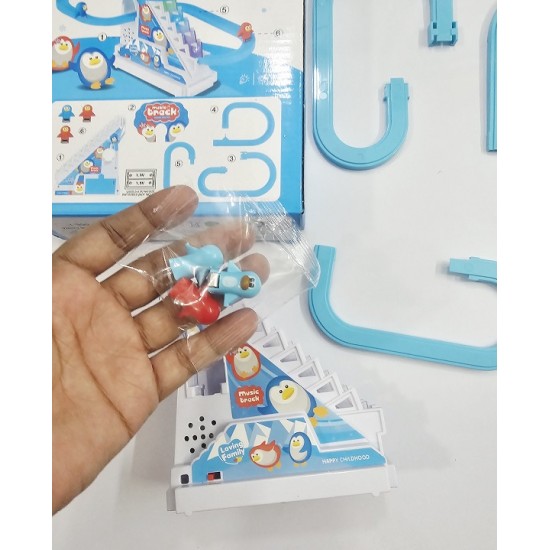 Penguin Music Track Kids Toys With Light