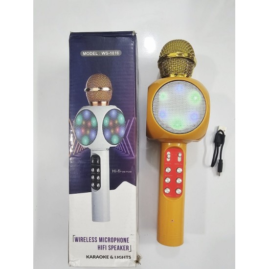 WS1816 Bluetooth Karaoke Microphone With LED Light