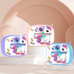 Y800 Kids Print Camera With Silicon Cover Blue