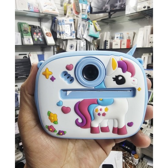 Y800 Kids Print Camera With Silicon Cover Blue