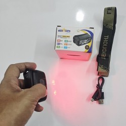 3W Mini Head Light Lamp Red Light Seven Modes Rechargeable