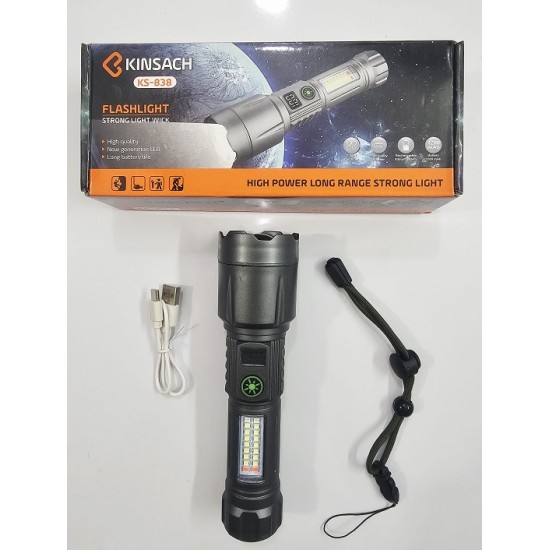 Kinsach KS-838 High Power LED Flashlight COB Light