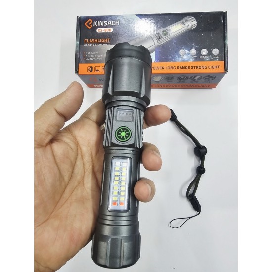 Kinsach KS-838 High Power LED Flashlight COB Light