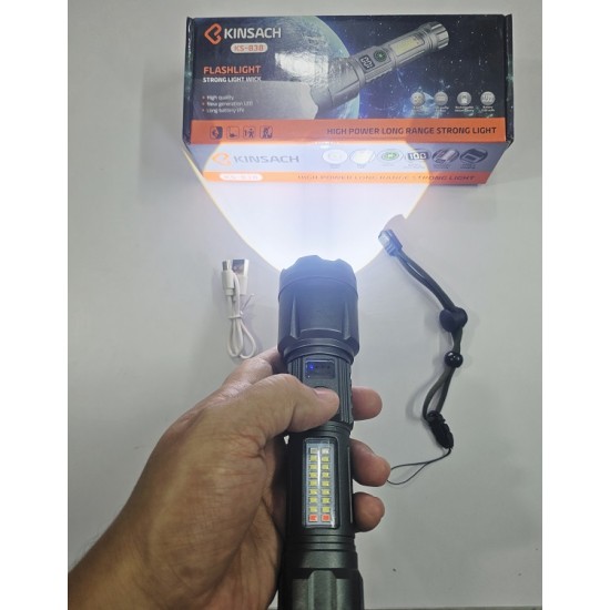 Kinsach KS-838 High Power LED Flashlight COB Light