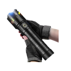 S16 Big Super Bright Flashlight 15000mAh Battery Zoom Light