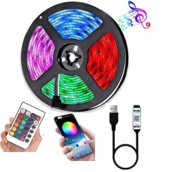 5V Usb Led Strip Lights 5 Meter Apps Control And Remote