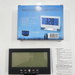 8082 Voice control Back Light LCD Alarm Clock