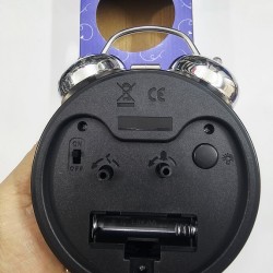 AR4010 Twin Bell Alarm Clock Metal Body