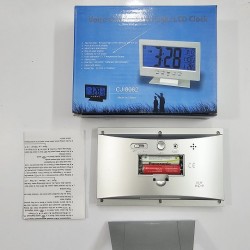 Cj8082 Voice Control Digital Alarm Clock Back Light White