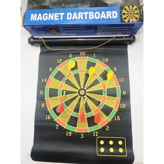 Golden Magnetic Target Dart Board 15 inch With 6 Pins