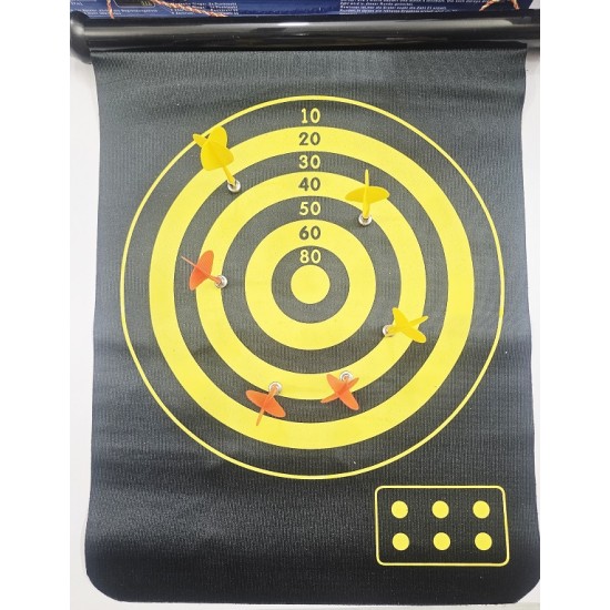 Golden Magnetic Target Dart Board 15 inch With 6 Pins