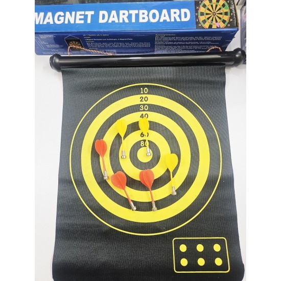 Golden Magnetic Target Dart Board 15 inch With 6 Pins