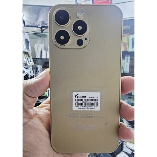 imam C7 Vista Feature Phone Big Display Gold