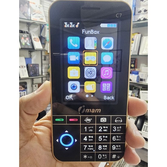 imam C7 Vista Feature Phone Big Display Gold