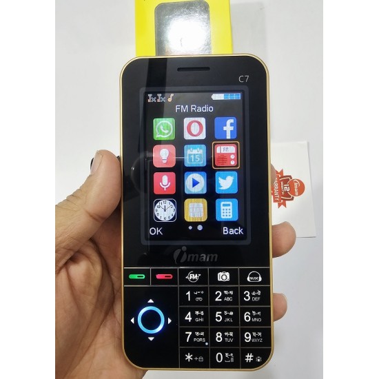 imam C7 Vista Feature Phone Big Display Gold