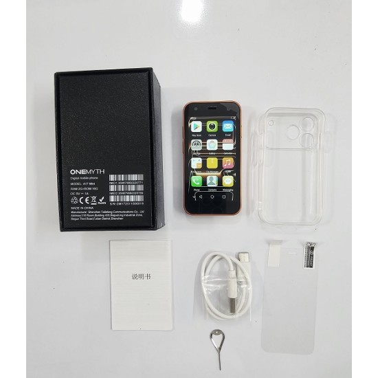 ONEMath A17 Mini Android Phone Wifi Playstore Orange