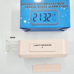 Optically Controlled Liquid Crystal Device Digital Alarm Clock Pink