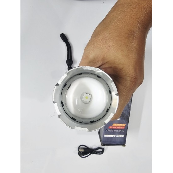 S14 Laser Cannon Flashlight Tube Body 12000mAh Zoom Light