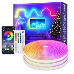 USB LED Neon Rope RGB Lights Apps Control And Remote