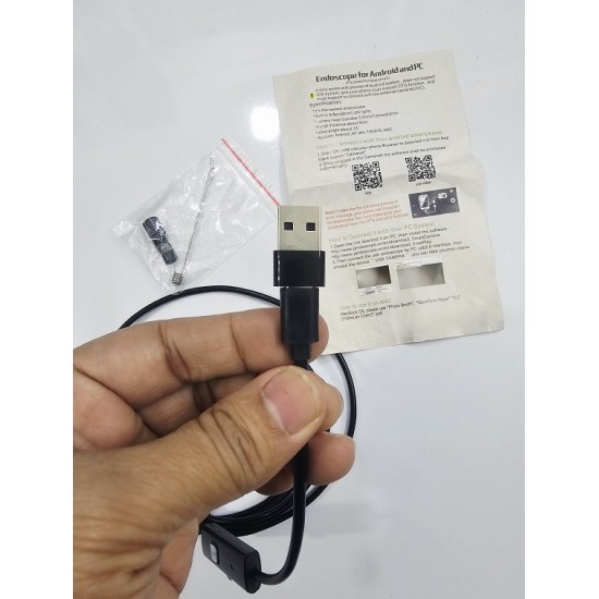 2 in 1 Endoscope Camera Waterproof Inspection Camera 2 Meter