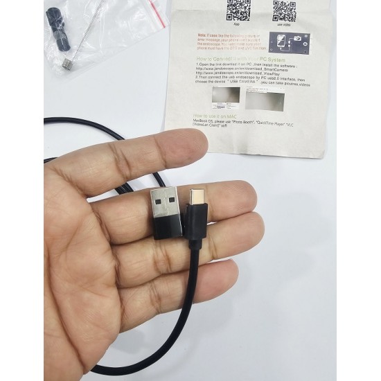 2 in 1 Endoscope Camera Waterproof Inspection Camera 2 Meter