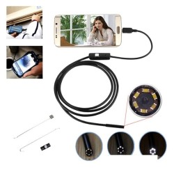 2 in 1 Endoscope Camera Waterproof Inspection Camera 2 Meter