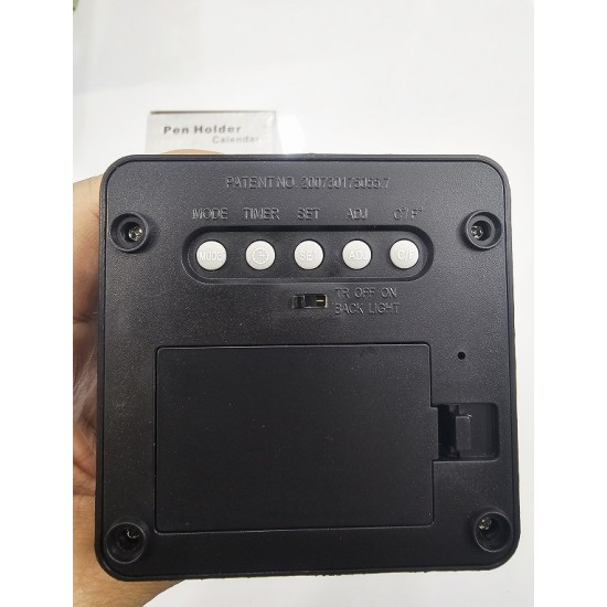 Digital Pen Holder Alarm Clock & Calendar Tempareture LED Light