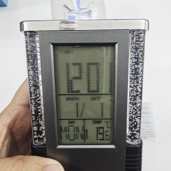 Digital Pen Holder Alarm Clock & Calendar Tempareture LED Light