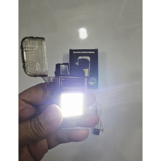Eletric Lighter With COB Flashlight