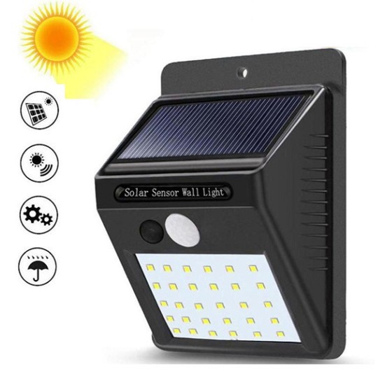 Solar Powered Motion Sensor Outdoor Light 30 LED Waterproof