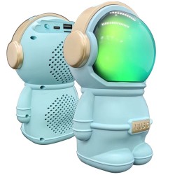 X808 Astronaut Bluetooth Speaker With RGB Light Blue