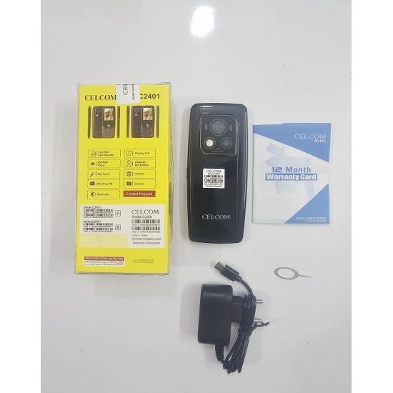 Celcom C2401 Cream Feature Phone Dual Sim Black