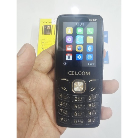 Celcom C2401 Cream Feature Phone Dual Sim Black