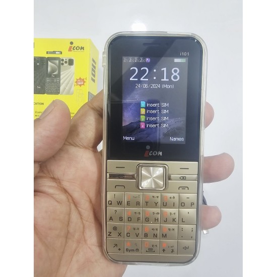 icon i101 Mica Four Sim Feature Phone Gold
