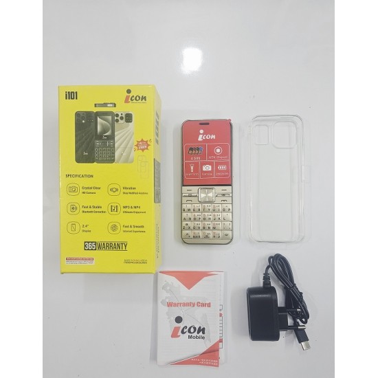 icon i101 Mica Four Sim Feature Phone Gold