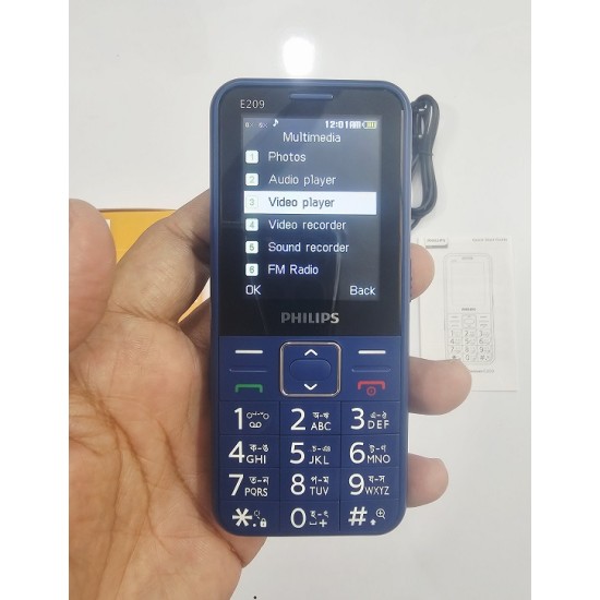 Philips E209 Feature Phone Blue