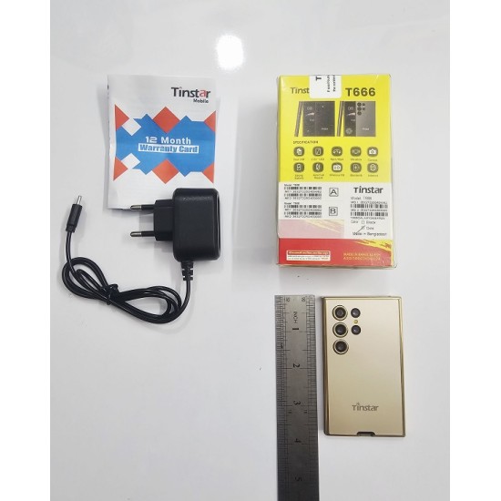 Tinstar T666 Galaxy Card Phone Dual Sim Gold
