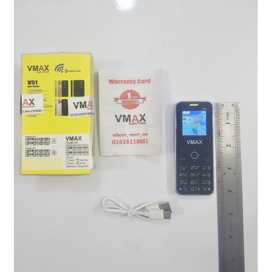 Vmax V51 Mini Card Phone White
