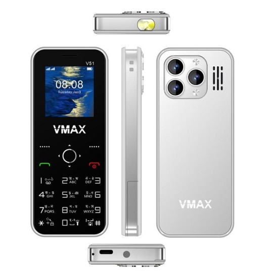 Vmax V51 Mini Card Phone White