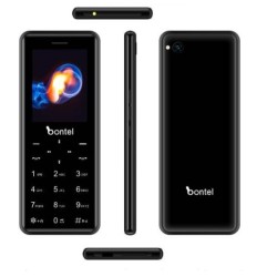 Bontel L2 Super Slim Mini Phone Touch Button With Back Cover - Black