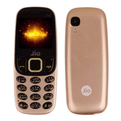 Jio J12 Mini Phone With Cover Gold