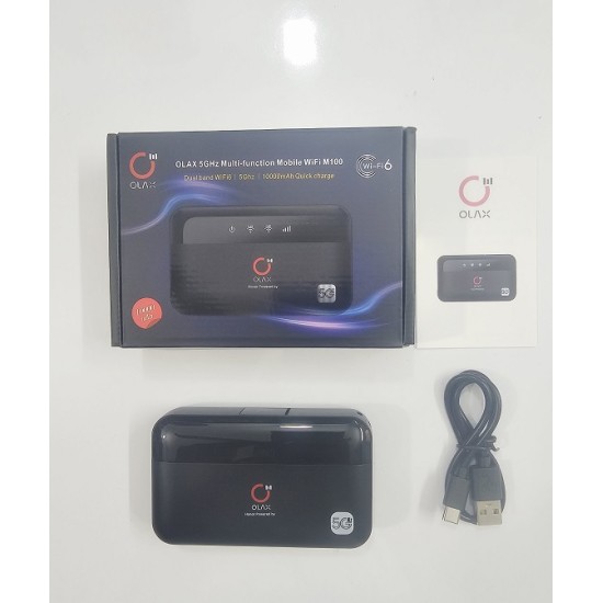 OLAX M100 Pocket Router Dual Band 10000mAh Battery WiFi6