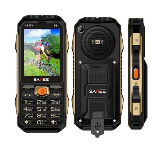 Sanee S8 Army Button Phone 6000mAh Dual Sim Sanee S8 Army Button Phone 6000mAh Dual Sim