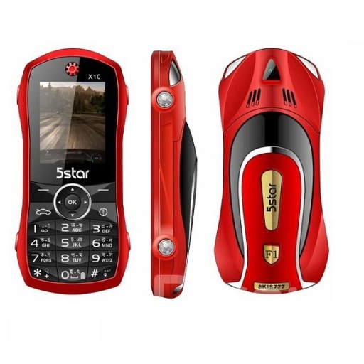 5Star X10 Car Phone Dual Sim Camera Red