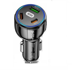 90W Car Charger 3 Port PD Fast Charging