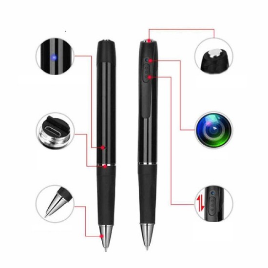 V8 Pen Camera HD 1080P Recording Time 75 Min