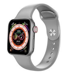 KW68 Mini Smartwatch Calling With 3 Srtip - Silver