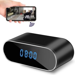 Wifi Table Clock Video Camera 1080p HD 2000mAh Battery