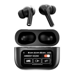 A9 Pro ANC ENC Wireless Earbuds Touch Control Double Dark Noise Reduction Black