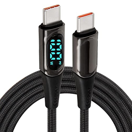 100W LED Display PD Fast Charging Cable Housing Nylon Cable